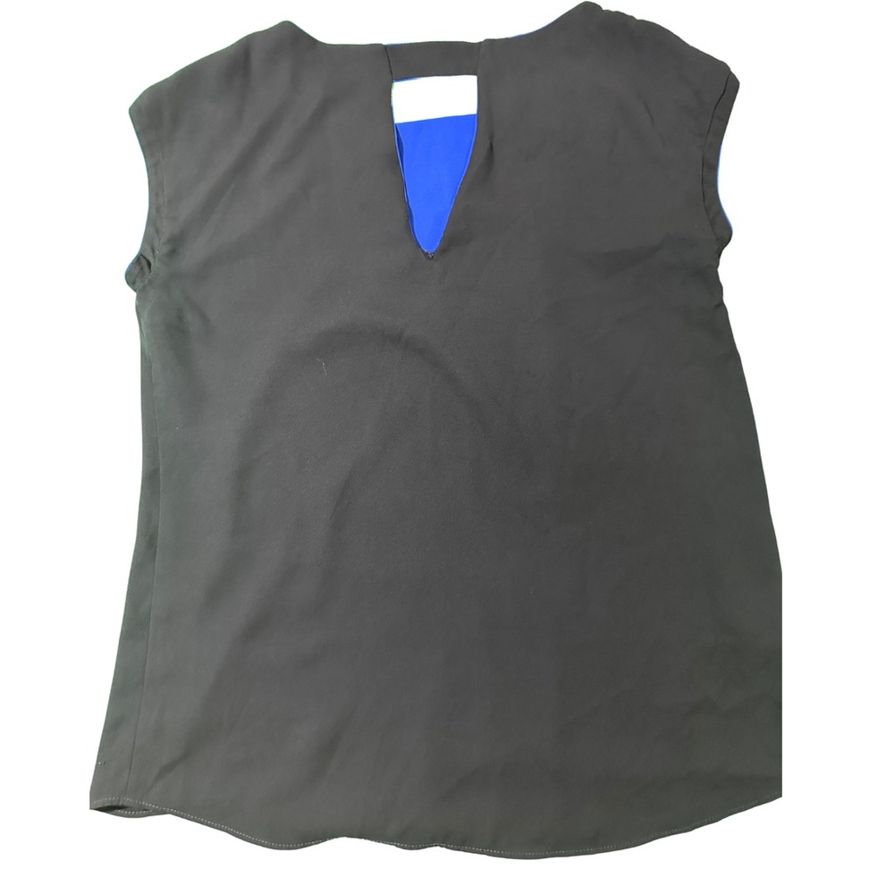 Black and blue Sleeveless Top Reversible